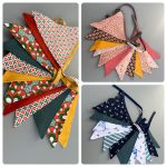 Guirlande en tissu 12 fanions